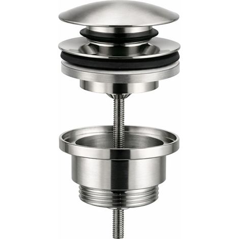 Universeller Ablassstopfen mit 1 1/4"-Gasanschluss aus PVD-beschichtetem Edelstahl Mamoli 00000443005F  PVD Stahl (1/2)