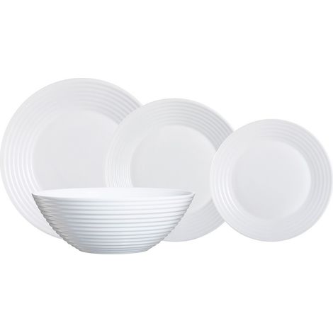 Luminarc 9123271 Servizio di stoviglie, 19 pezzi, modello Harena, Bianco (1/5)
