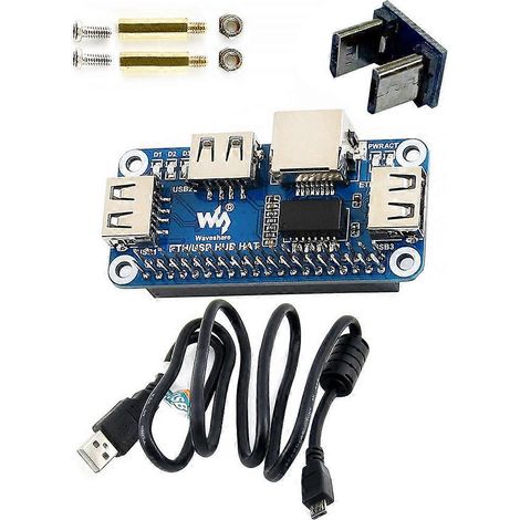Raspberry Pi 4B/Zero W USB zu Ethernet RJ45 Netzwerkanschluss USB Hub Splitter