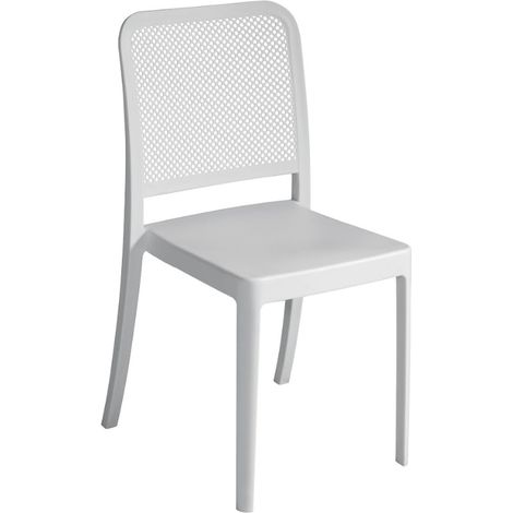Sedia in polipropilene bianco, resistente ai raggi UV MALIGI HOME MG/BANANO Bianco (1/2)