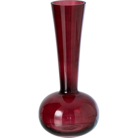 Vase Design en Verre "Iris" 32cm Bordeaux (1/3)