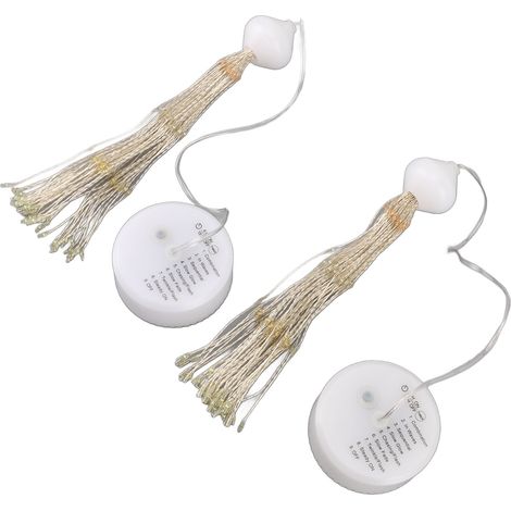 2 Stück LED-Weihnachtsbaumlichter mit Kupferdraht, sternförmige Lichter, fernbedienbar, für Terrassen- und Gartenpartydekorationen (1/5)