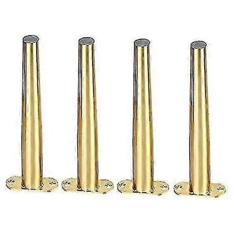 Remplacez les pieds de canapé en métal court par des pieds de support de meubles en acier inoxydable table basse DIY avec pieds dorés affleurants (25 cm/9,8 pouces). (1/5)