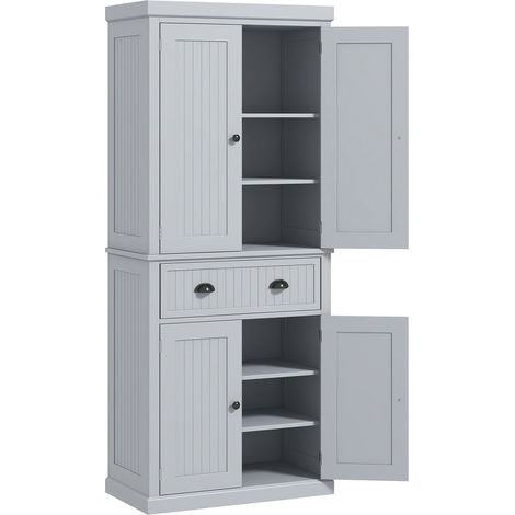 Buffet haut multi rangement TUESDAY gris (1/5)