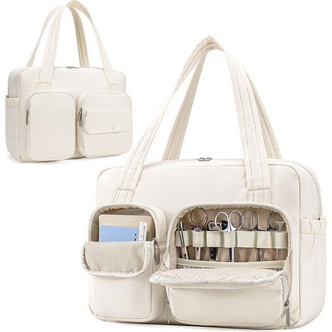 Sac cabas matelassé et bouffant pour femme avec de multiples poches, à main voyage (1/5)