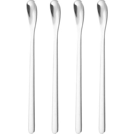 Cuillère à long manche, mélangeur à café, cuillère à thé glacé, pour mélanger des cocktails, du café, du milkshake, des boissons (1/5)