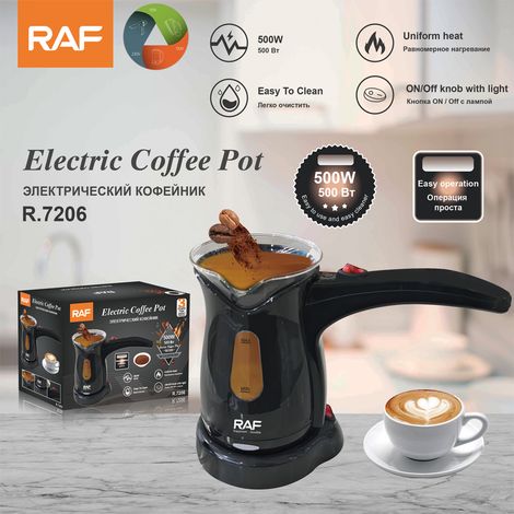 Cafetière électrique en plastique, format 300 ml, style turc, conforme aux normes européennes. Modèle traditionnel du Moyen-Orient. (1/5)