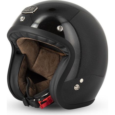 Casque Jet Cafe Racer S250 Noir Pailleté Brillant - Taille XS (1/3)