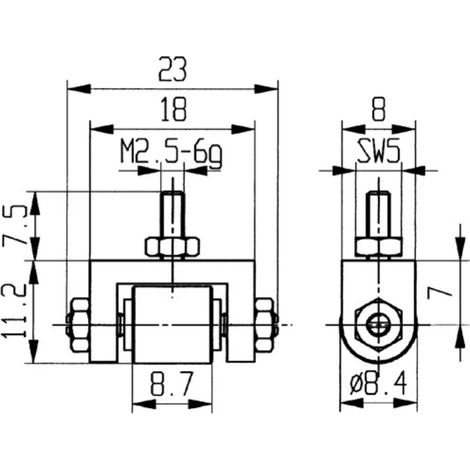 KÄFER  Medidor  ins.D.8,4mm  Rl.M2,5  STA  p.relojes  - 62075