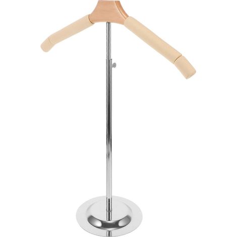 Portant à vêtements adulte en forme de T, convient aux salons, salles de bains et showrooms, beige, durable, 1 ensemble. (1/5)