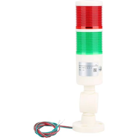 Voyant d'alarme d'urgence, voyant d'alarme à 2 couleurs à LED avec base pliable pour avertisseur sonore, pour équipement de machine-outil, chantier de construction (1/5)