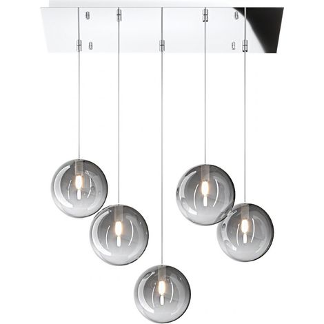 Plafoniera moderna top light eclipse 1184 cr s5 r fu g9 led vetro lampada soffitto