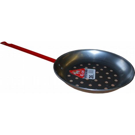 FPLUS sarten castañera 26 cms , Sarten castañera pulida apta para gas y leña.