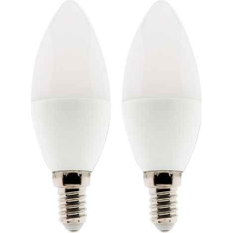 Lot de 2 ampoules LED Flamme 5W E14 400lm 6500K - Elexity (1/2)