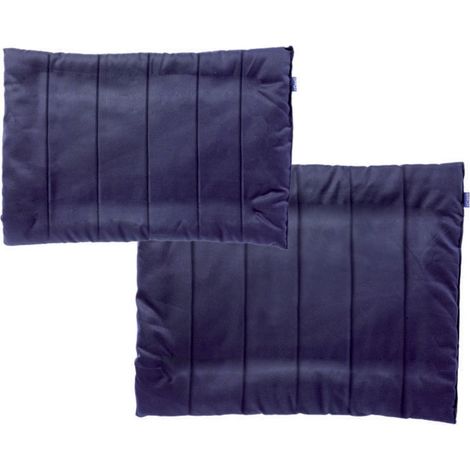 Sottofascia Daslo trapuntata con imbottitura in polyfill 400g set 4 pz da 70x50 cm: 70 x 50, Blu