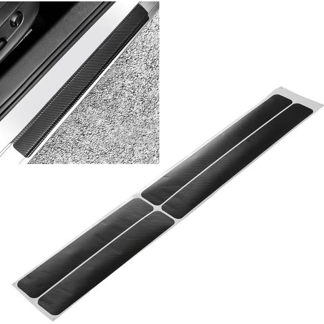 4 pièces Protections de seuil de porte voiture anti-rayures décor carbone 3D universel (1/5)