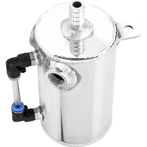 Réservoir de récupération d'huile 0.5L universel en alliage d'aluminium avec filtre à air (1/5)