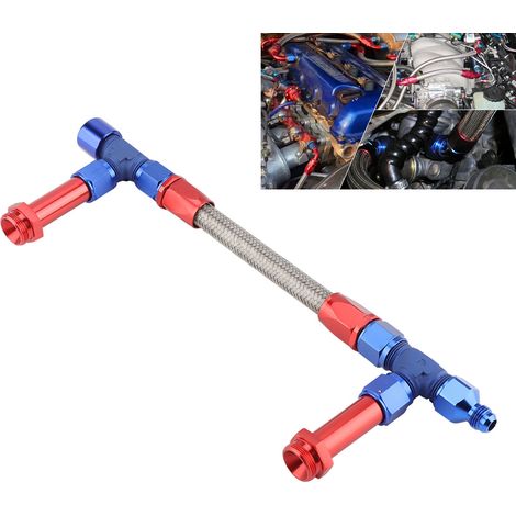Kit de Lignes de Carburant Tressées AN8 avec Raccordements pour Carburateur 4150 et Adaptateur AN6 (1/5)