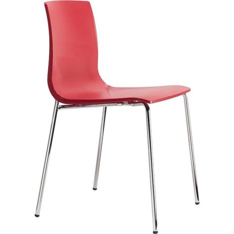 SET 4 SEDIE ALICE 4 GAMBE - SCAB Colore: Rosso geranio (1/4)