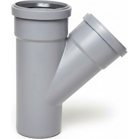 Braga semplice 75/50 45° in pp grigio per scarico idrico bampi bea070545