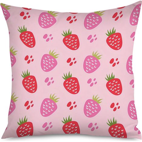 Housse de Coussin Fraises Design (1/5)