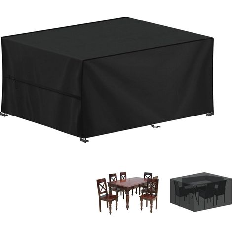 Housse Salon de Jardin Exterieur, Housses Table de Jardin 420D Tissu Oxford Bâche Table Jardin, Housse Protection Table Jardin, Imperméable Housses pour Table de Jardin, 160x100x75cm (1/5)