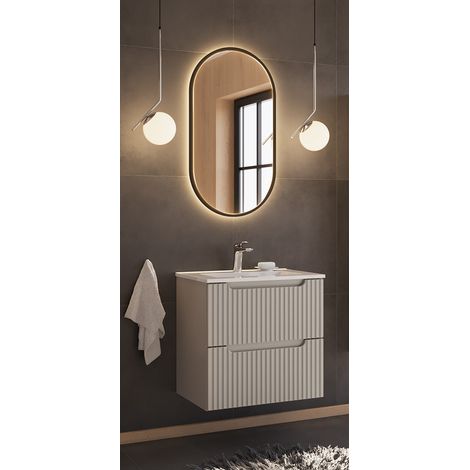 Waschplatz Set 2-teilig mit 60cm Waschtisch, Beige, NEWPORT-56-CASHMERE (1/5)