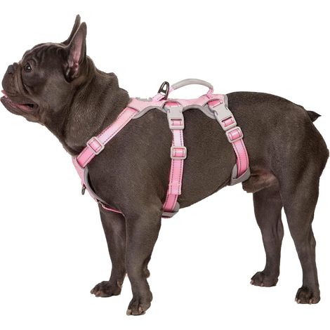 Harnais pour chien anti-évasion réglable avec poignée et bande réfléchissante, gilet de marche confortable pour petits et grands chiens