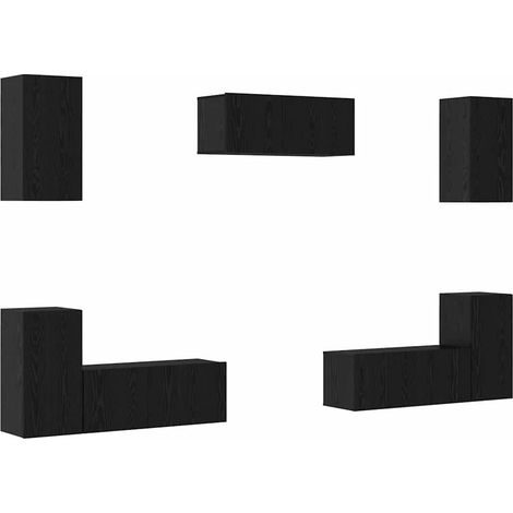 Maison Exclusive - Ensemble meuble TV 7 pcs Chêne noir Bois d'ingénierie