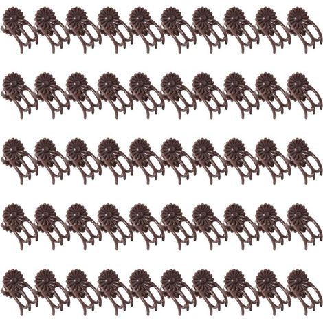 50 Pflanzenclips aus Kunststoff, Rattan-Pflanzenstützclips, Clips zur Fixierung des Blumenwachstums, Gartenbedarf (1/5)