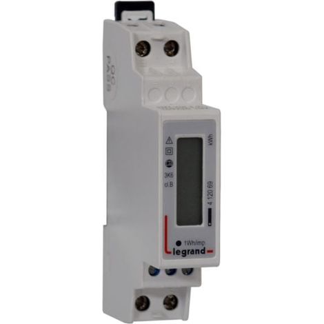Compteur modulaire monophasé EMDX³ MID raccordement direct 45A - 1 module - avec sortie à impulsions - LEGRAND