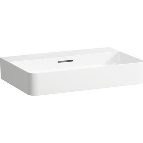 Vasque à poser VAL 650 x 420 mm avec trop-plein, sans trou pour robinetterie blanc LAUFEN