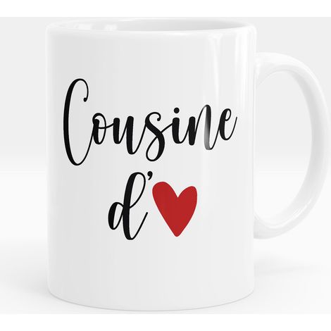 Mug - Tasse personnalisée - Cousine d'amour - Mug Blanc (1/5)