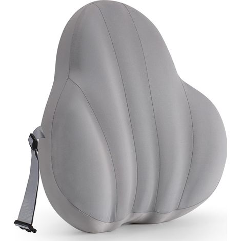 Grand oreiller de soutien lombaire pour chaise de bureau, Support du bas du dos favorise le soulagement des douleurs lombaires, Coussin d'oreiller lombaire en mousse de mémoire pour voiture, Canapé