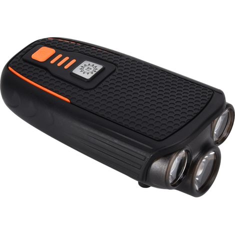 Intelligenter LED-Fahrradscheinwerfer mit 3 Leuchten, Lichtsensor, USB-Aufladung, Akkuanzeige, Nachtlicht, L2-Fahrradlampe, eingebautem Akku, W654-Spezifikation (1/5)