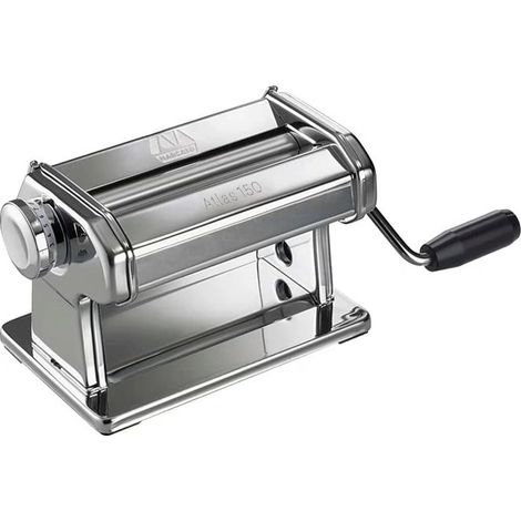 Marcato AT-150-ROL-PRM Atlas 150 Roller Macchina per Pasta con 10 Spessori Regolabili Larghezza 15 cm in Alluminio Anodizzato Acciaio colore Nero