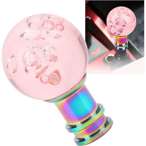 Pointeau de Vitesse Premium - Acrylic Cristal Bubble Transparent Pink - Compatible M8 M10 M12 (1/5)