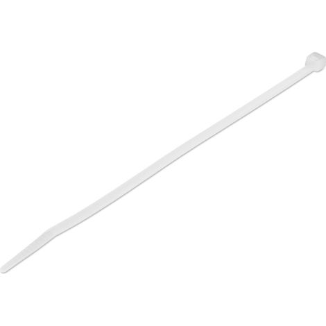 StarTech.com 20 cm Kabelbinder - 4 mm breit, 55 mm Bündeldurchmesser, 22 kg Zugfestigkeit, selbstsichernde Nylon-Kabelbinder mit gebogener Spitze, 94V-2/UL geprüft, weiß, 1000 Stück