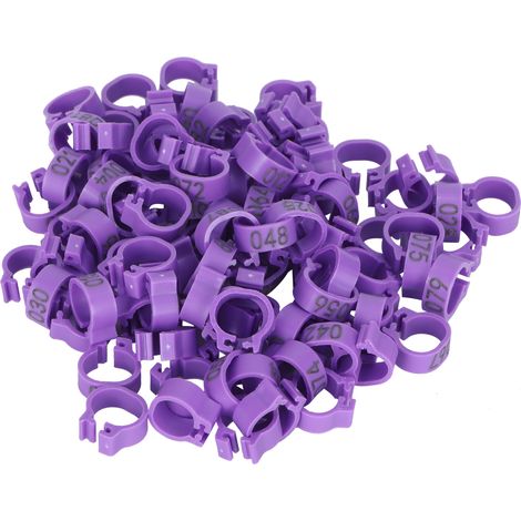 Anneaux De Jambe De Pigeon - Plastique - Pour Identification Et Suivi Des Colombes - Diamètre 8 mm - Lot De 100 Pièces