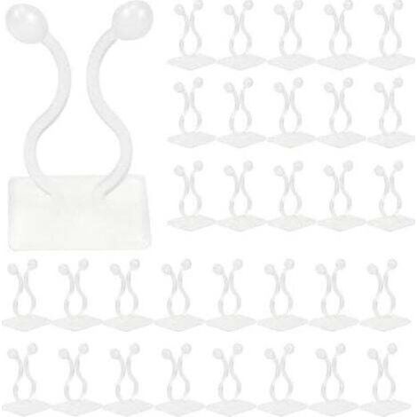 [JAMAIS UTILISÉ] Plante Grimpante Support Clips 50 Pcs Crochet Fixateur Mural Auto-adhésif Support pour Plantes Grimpantes Décoration de la Maison (Blanche) (1/4)