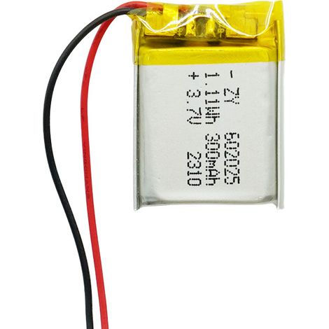 Customized 602025 full-capacity polymer lithium battery 300mAh 3.7V for electric toothbrush, speaker, and locator lithium batteries. (1/5)