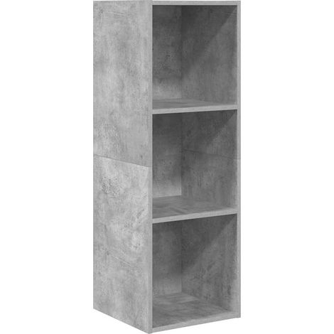 Meuble TV mural, Étagère TV, Meuble de Salon, Gris béton 37x37x107 cm Aggloméré OIB4883E (1/4)