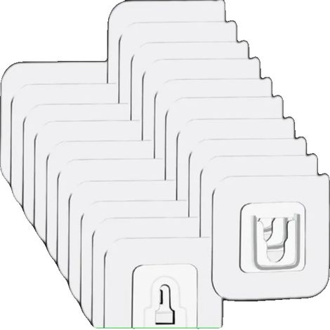 Ganchos adhesivos de pared, de alta resistencia, diseño transparente, 50 pares (100 piezas) (1/2)