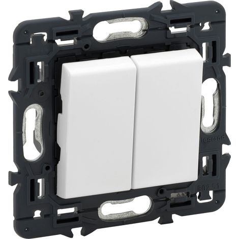 Interruptor doble VALENA NEXT 1P 10A blanco LEGRAND 741244 (1/3)