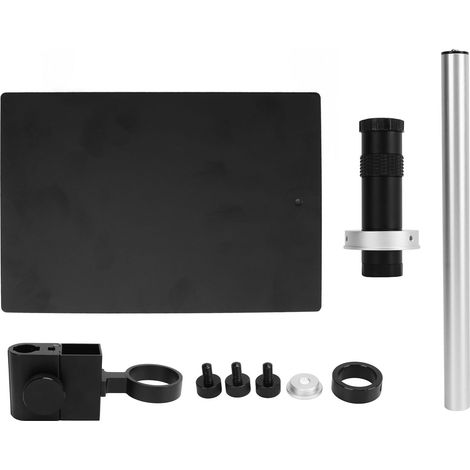 Microscope industriel 130X monoculaire HD avec support et objectif électronique, kit C-interface pour observation précise (1/5)