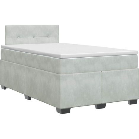 Maison Exclusive - Boxspringbett mit Matratze Hellgrau 120 x 190 (1/5)