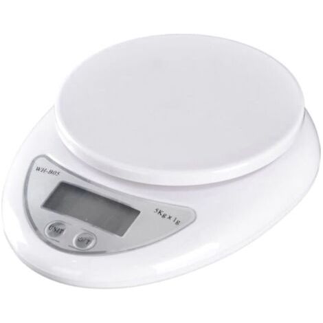 Mini Balance De Cuisine Haute Précision Précision 5 Kg/1 G Grand Écran Lcd Fonctionne Batterie（Batterie non incluses）