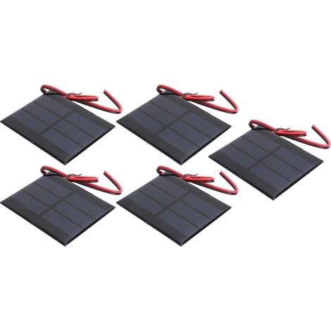 Mini-Solarpaneele 0,65 W 1,5 V mit 30 cm Kabeln für DIY-Projekte, 60 x 80 x 3 mm