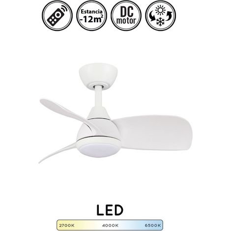 Ventilador de techo con luz silencioso DC con mando Vanidoso 76 cm invierno-verano color luz regulable (1/5)