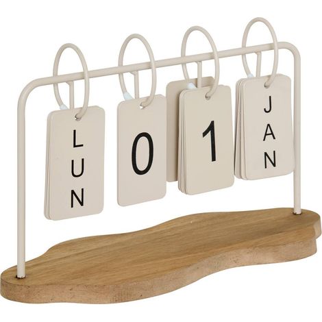 Deko-Kalender Fred 25x10x16cm - Beige (1/4)